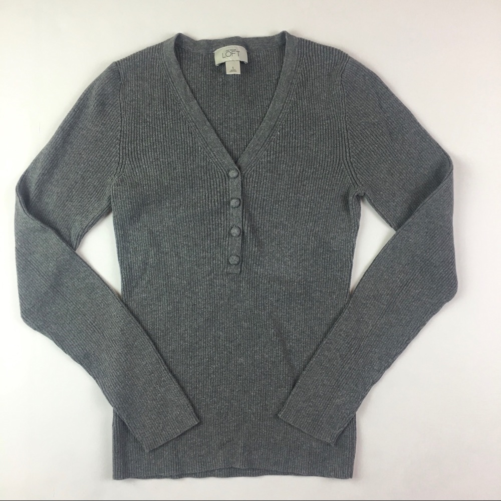Ann Taylor Loft Small Knit Cardigan Sweater Button